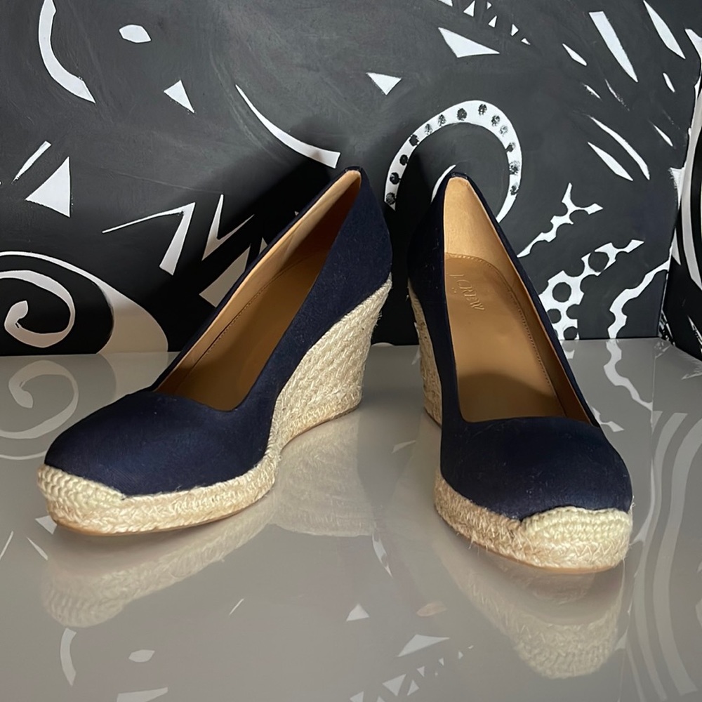 J.Crew Espadrilles; Size 9; Color Navy Blue